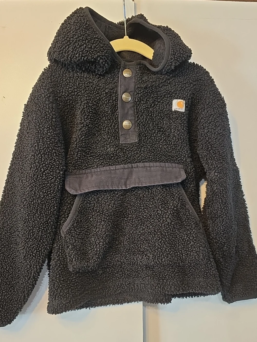 Carhartt Black Sherpa Fleece Pullover Hoodie Jacket Toddler 4T